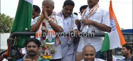 J R Lobo Congress leaders take out victory procession