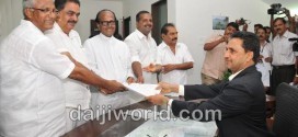 Mangalore Janardhan Poojary files nomination
