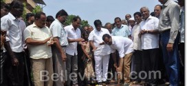 Mangalore PWD Minister lays foundation to widen Ullal-Mani Linking Road