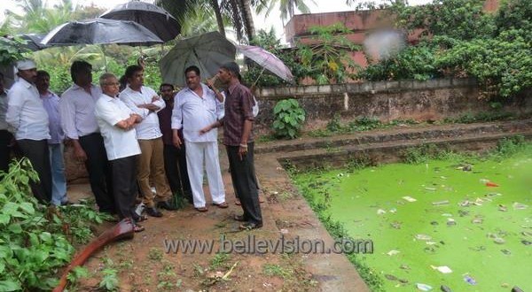 Mlore Karmbikere-Nature Pond Contaminated; MLA Lobo instructs Civic Body to Plug Drains