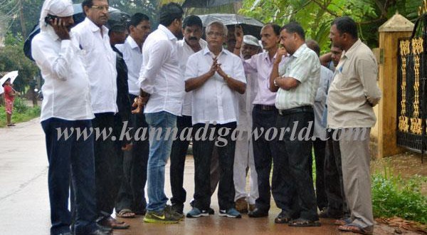 MLA J R Lobo inspects completed concrete main road in Yekkur