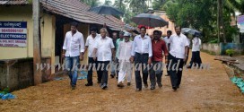 MLA J R Lobo inspects concrete works in Jappinamogaru main road