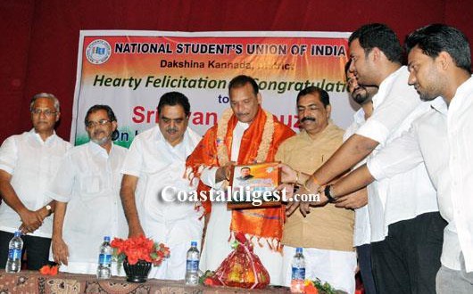 New MLC Ivan D'Souza felicitated in Mangalore