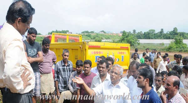 Crew raids at Adam Kudru: Trucks , Sand seized