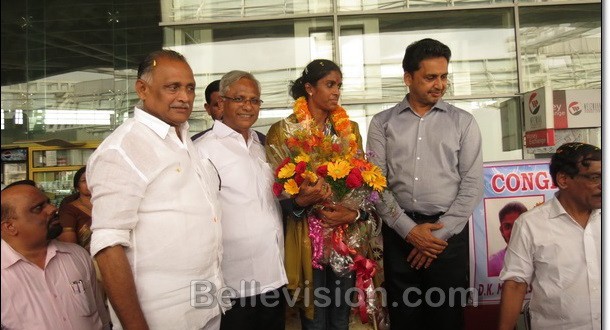 Golden Girl Poovamma Receives Grand Welcome in Mangalore