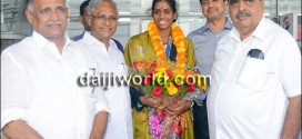 Mangalore: Golden girl Poovamma gets rousing welcome