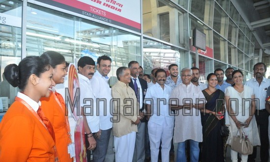 Mangalore: Re-introduced Mangalore-Kuwait First Flight Takes Off with MLA J R Lobo On Board