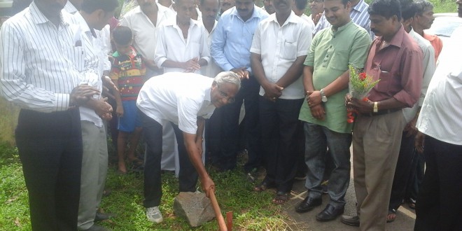 Foundation stone laid for flood control works worth Rs. 3.40 crores by J R Lobo in Mangalore South constituency