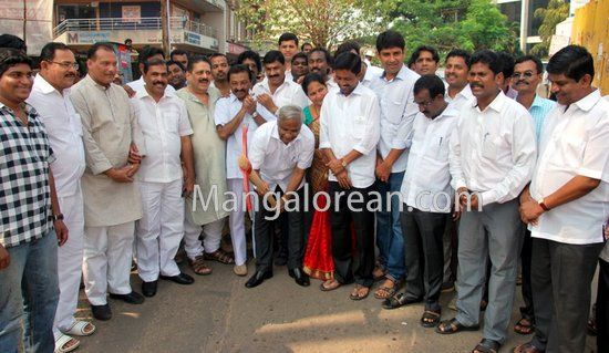 J R Lobo inauguarates Kodialguttu road construction work