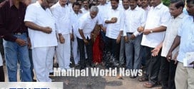 J R Lobo inauguarates Kodialguttu road construction work