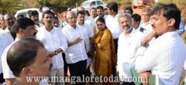 MCC commissioner inspects spot at Pumpwell for constructing modernized bus stand.
