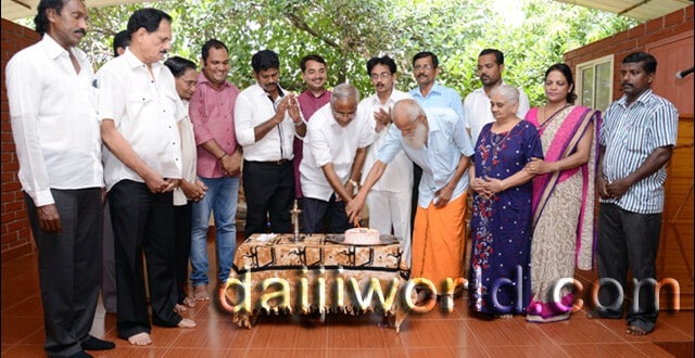 Mangaluru: J R Lobo celebrates birthday at old age home