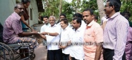 MLA JR Lobo gives cheque bearing Rs 70,000 to renovate collapsed house at Maroli