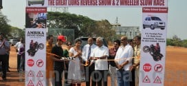 MLA J R Lobo Inaugurates ‘Great Lions Reverse Show and Two Wheeler Slow Race’