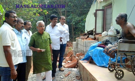 MLA J R Lobo Visits Dayakar Bangera - Assures Financial Help