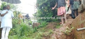 MLA JR Lobo inspects houses damaged in the city, assures government compensation.