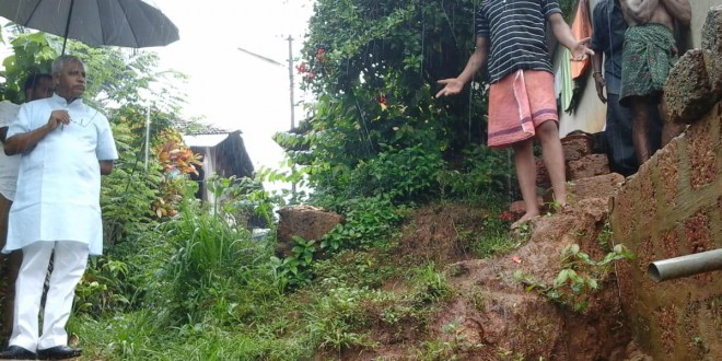 Rain damages in the city,spot inspection by MLA Lobo