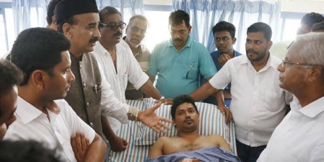 Mangaluru: MLA J R Lobo visits victim of moral policing at hospital