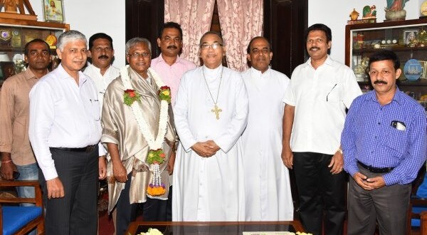 Mangaluru: Bishop felicitates MLA J R Lobo