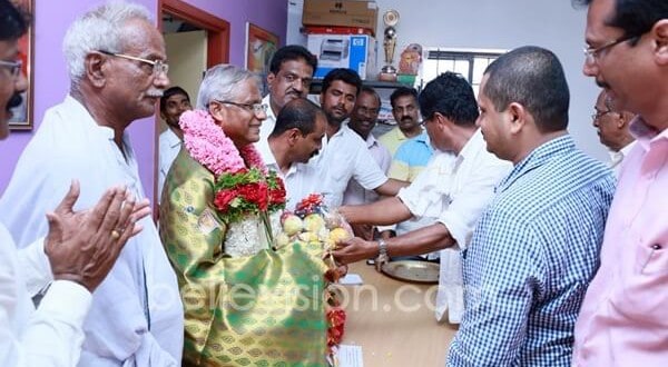 Maroli temple Committee felicitates MLA J R Lobo