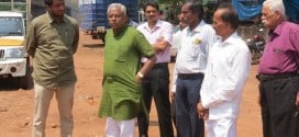 MLA J R Lobo inspects municipal market at Kaikamba, near Maroli