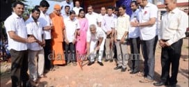J R Lobo lays foundation for mini park at Bejai