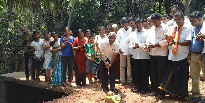 Mangaluru: Foundation laid for barrier wall at Bajjody, Prem Nagar