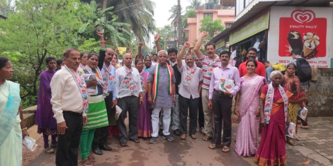ಸೂಟರ್ ಪೇಟೆ ಪರಿಸರದಲ್ಲಿ ಕಾಂಗ್ರೆಸ್ ಅಭ್ಯರ್ಥಿ ಲೋಬೊ ಮತಯಾಚನೆ